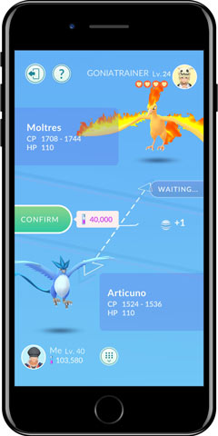 guía de intercambios en Pokémon Go