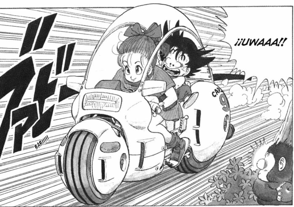 manga Dragon Ball, Goku y Bulma