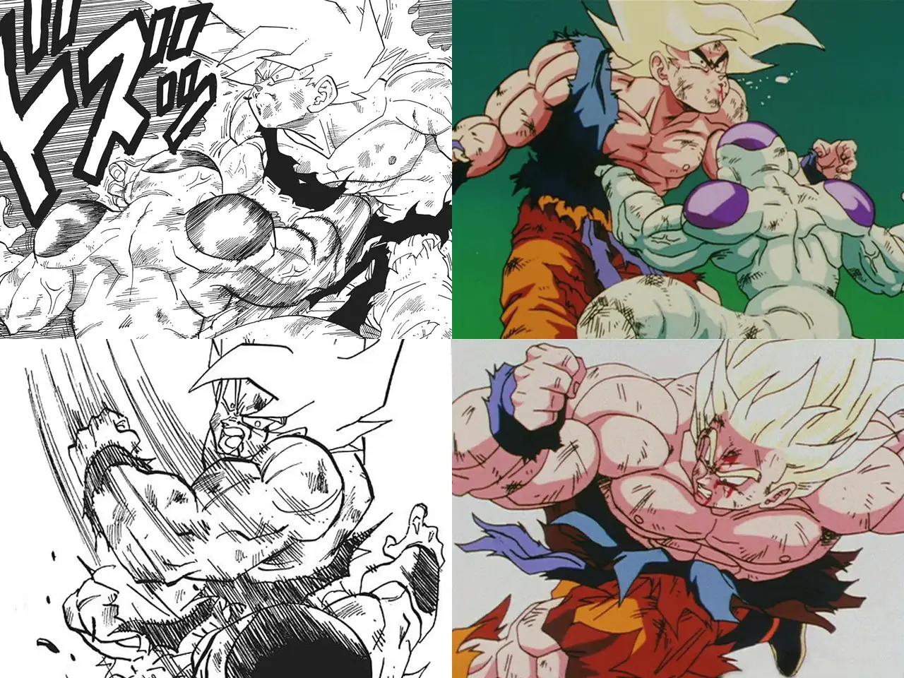 Dragon Ball Z Goku vs Freezer Manga vs Anime